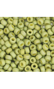 Miyuki rocailles Perlen 6/0 - Opaque glazed frosted rainbow olive green 6-4697